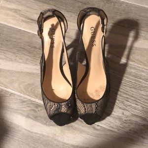 Guess Lacey peep toe pumps